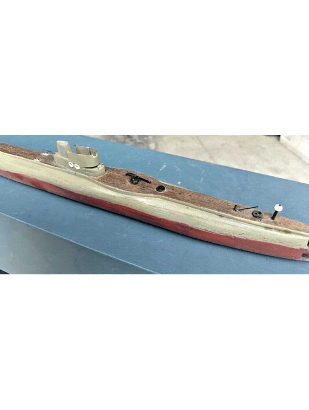 1938 Ideal Aeroplane Wood US Submarine Navy Model Ship Kit Box Instructions WW2